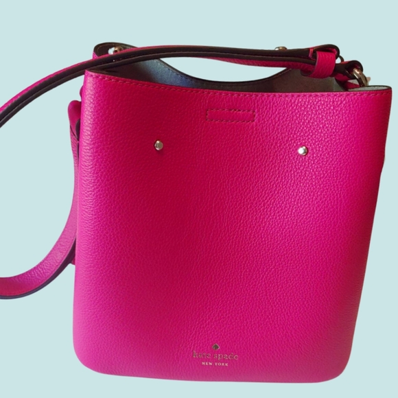 NWT Kate Spade Marti Small Bucket Bag (Bright Magenta) - Picture 3 of 10